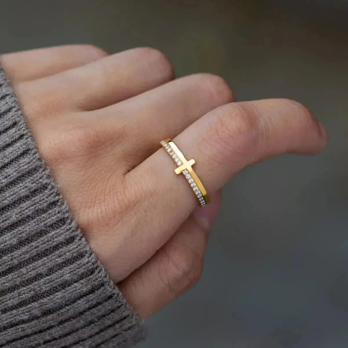925 Sterling Silver Cross Ring - Makw Official Site