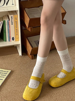 Round Toe Flat Slip-Ons - Makw Official Site