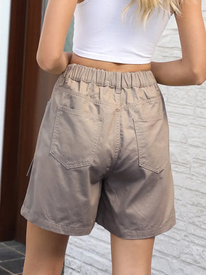 Pocketed High Waist Denim Shorts - Makw Official Site