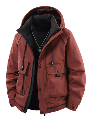 Men's Plus Size Hooded Padded Winter Jacket - Makw Official Site
