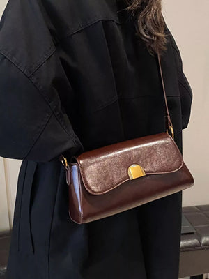 Golden Clasp Shoulder Bag - Makw Official Site