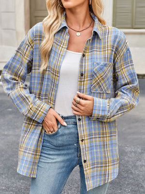 Plaid Button Up Long Sleeve Shirt - Makw Official Site