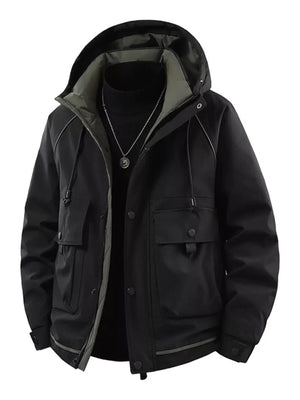 Men's Plus Size Hooded Padded Winter Jacket - Makw Official Site