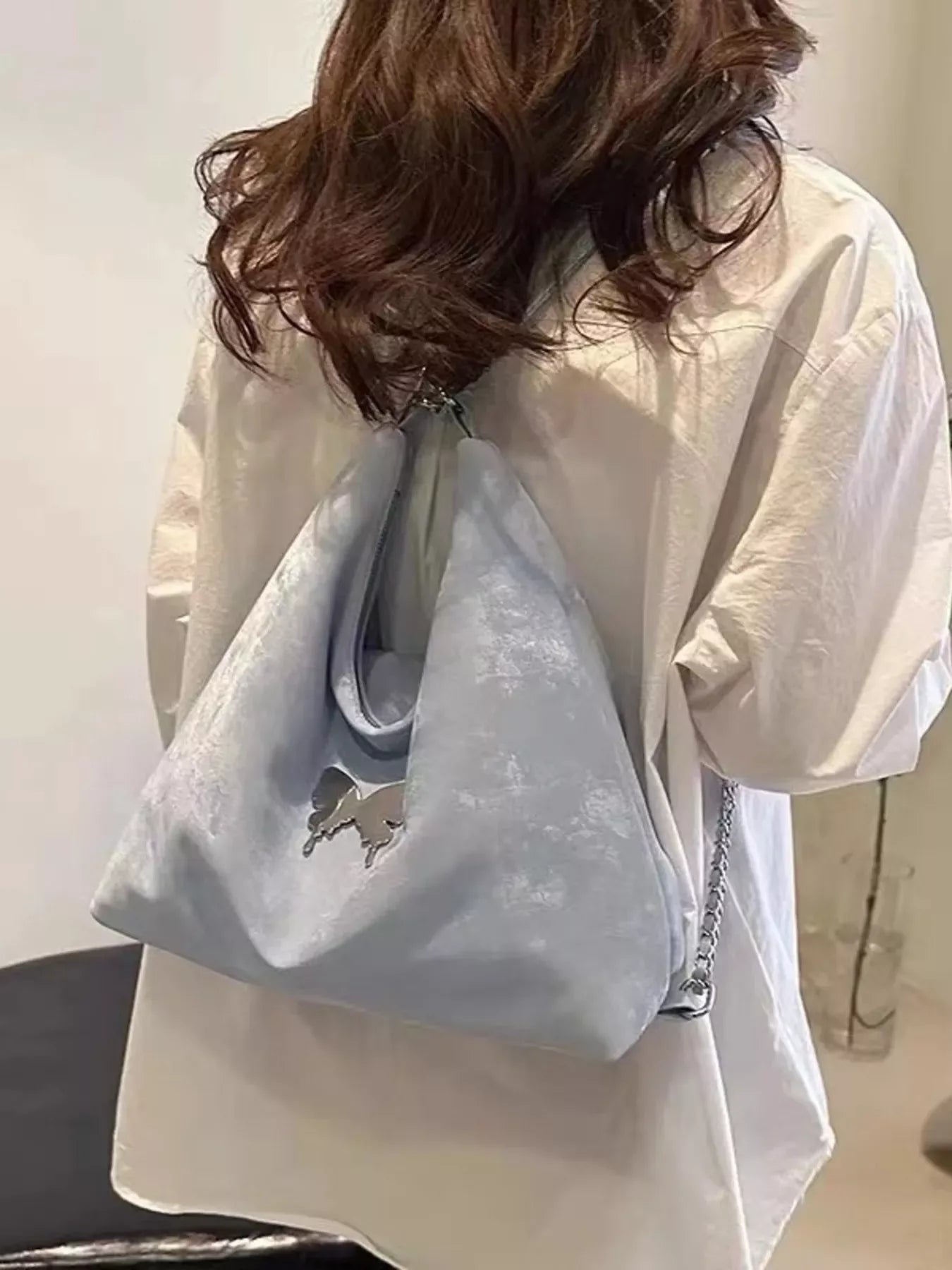 Butterfly Decor Convertible Shoulder Bag - Makw Official Site