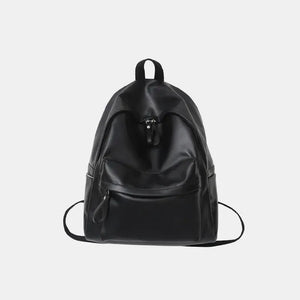 PU Leather Zip Backpack Bag - Makw Official Site