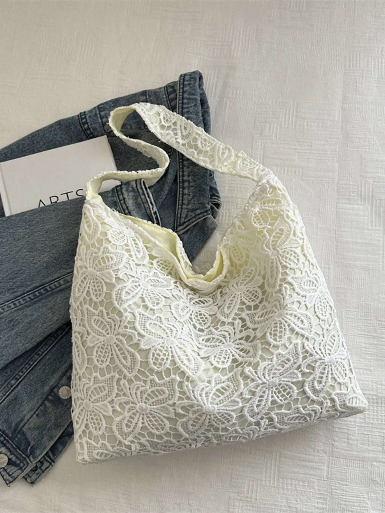 Lace Pattern Shoulder Bag - Makw Official Site