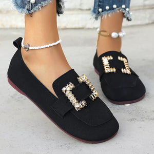 Decor Buckle Round Toe Slip-On - Makw Official Site