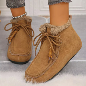 Plush Lining Ankle Boots - Makw Official Site