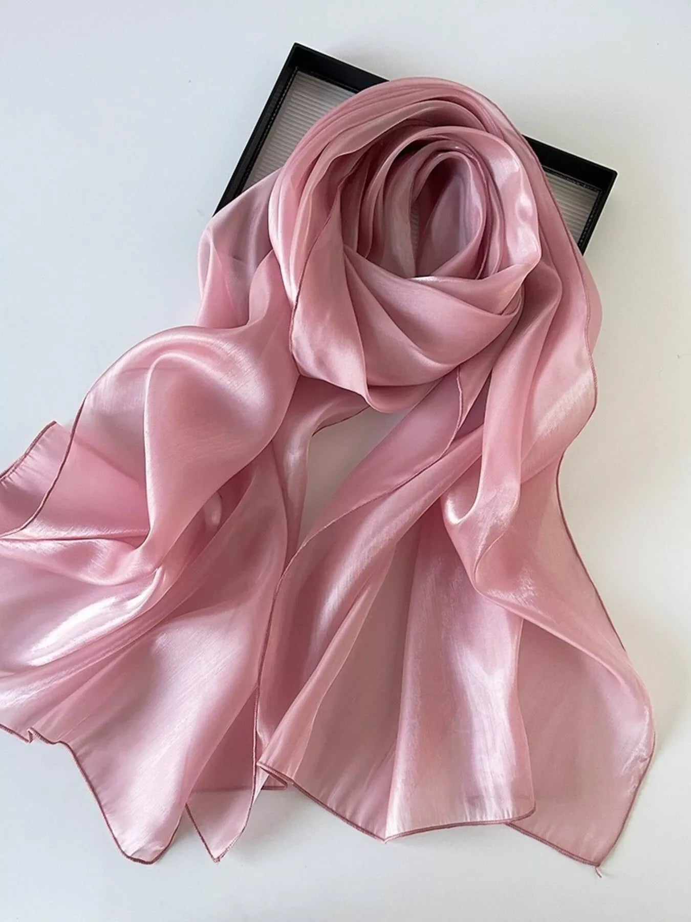 Solid Color Organza Scarf - Makw Official Site
