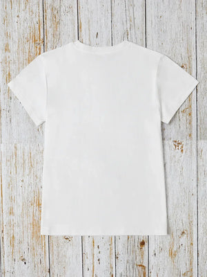 HAPPY EASTER Round Neck Short Sleeve T-Shirt - Makw Official Site