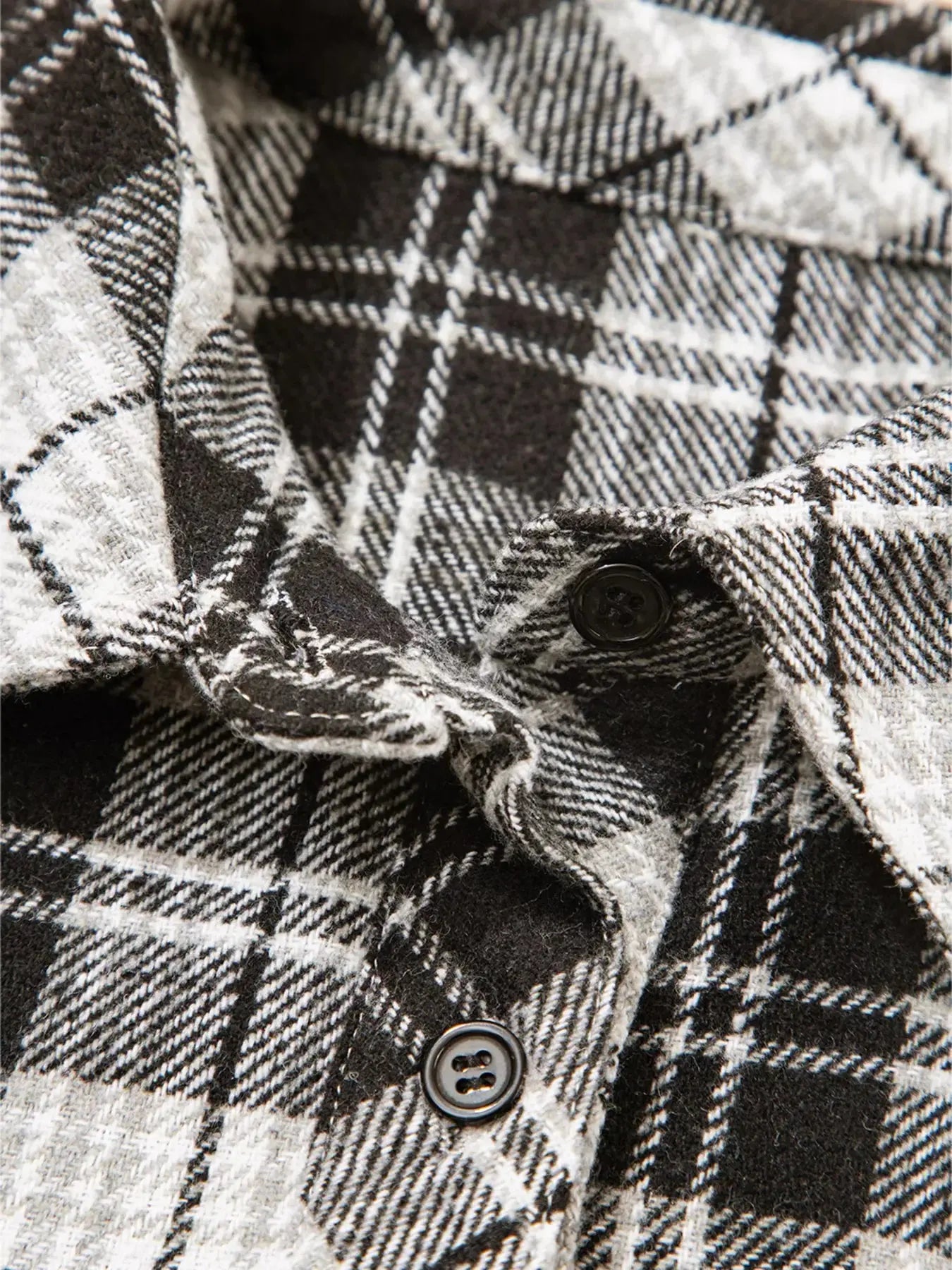Plaid Print Chest Pockets Buttoned Shirt - Makw Official Site