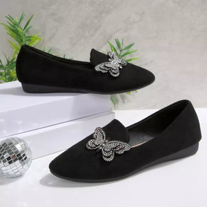Butterfly Decor Slip-Ons - Makw Official Site