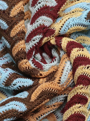 Striped Scoop Neck Bodycon Midi Dress - Makw Official Site