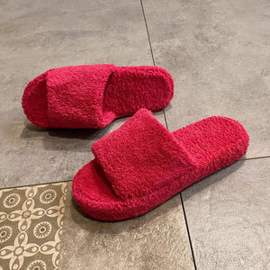 Open Toe Platform Slippers - Makw Official Site