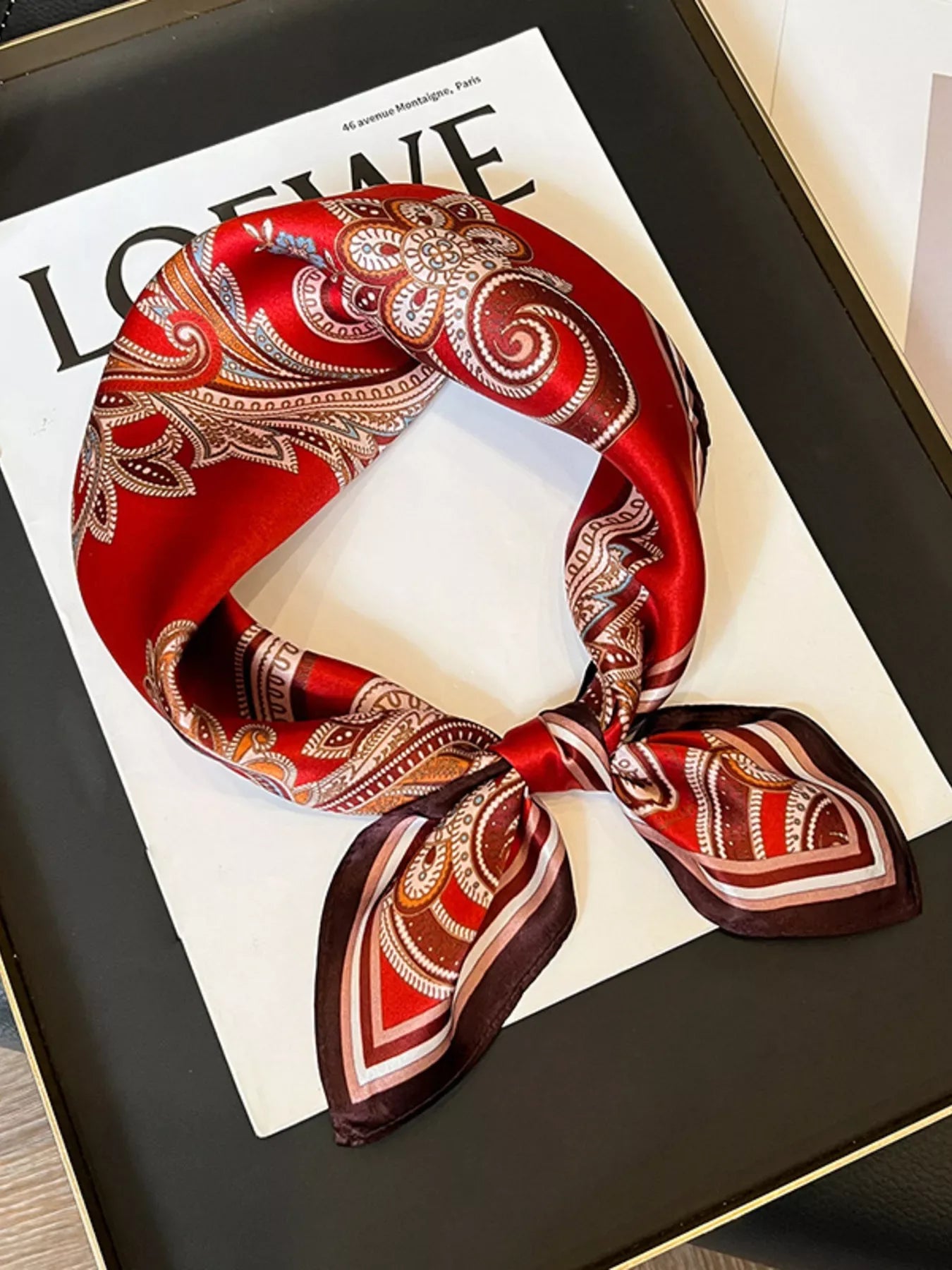 Vintage Paisley Silk Scarf - Makw Official Site