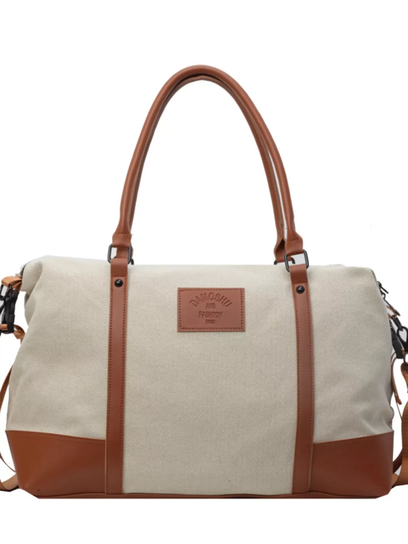 Canvas Leather Trim Travel Bag - Makw Official Site