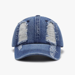 Distressed Cotton Baseball Cap - Makw Official Site