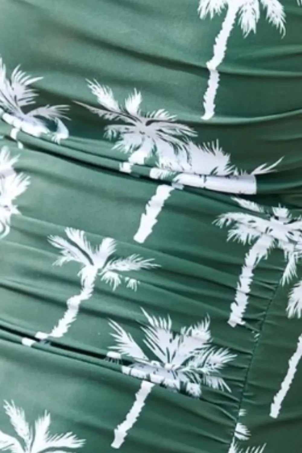 Printed Square Neck Wide Strap One-Piece Swimwear - Makw Official Site