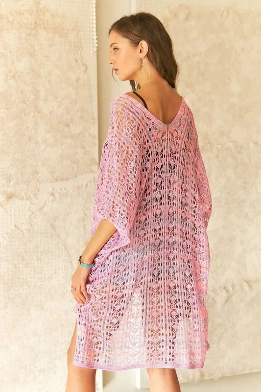 ADORA Crochet Cover Up Tunic Top - Makw Official Site