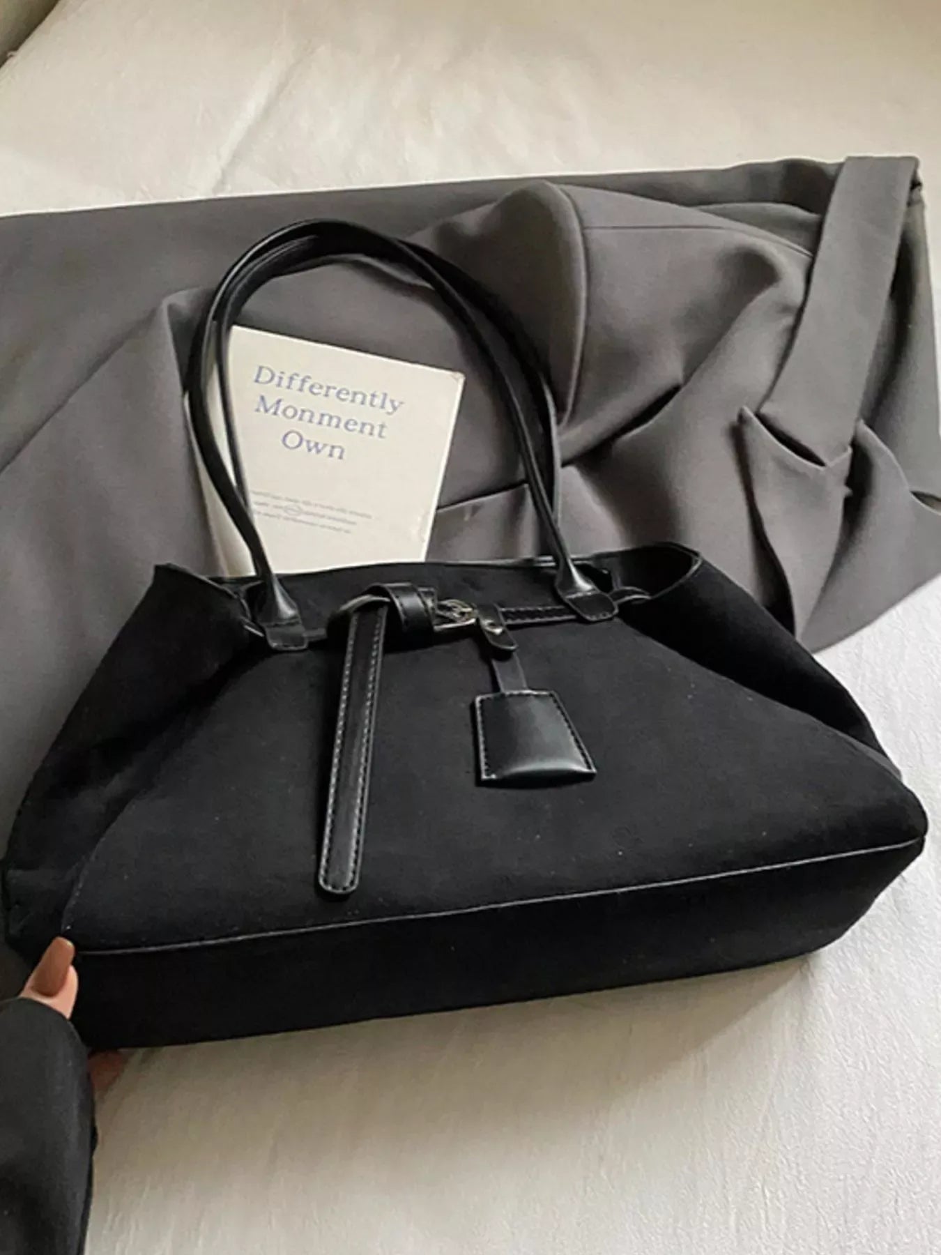 Lightweight Suede Shoulder Bag - Makw Official Site