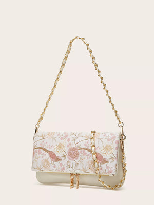 Floral Chain Shoulder Bag - Makw Official Site