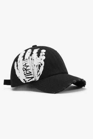 VIBRA Graphic Distressed Adjustable Baseball Cap - Makw Official Site