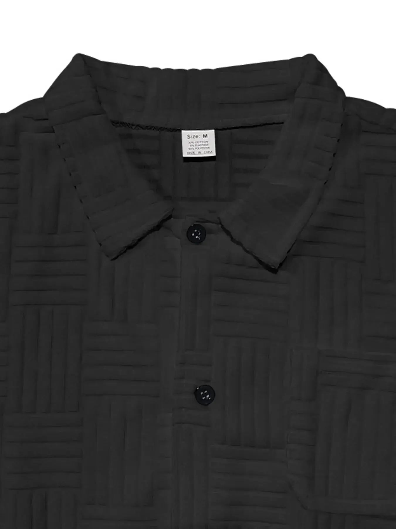 Men's Full Size Button Up Short Sleeve Top and Shorts Set Plus Size - Makw Official Site