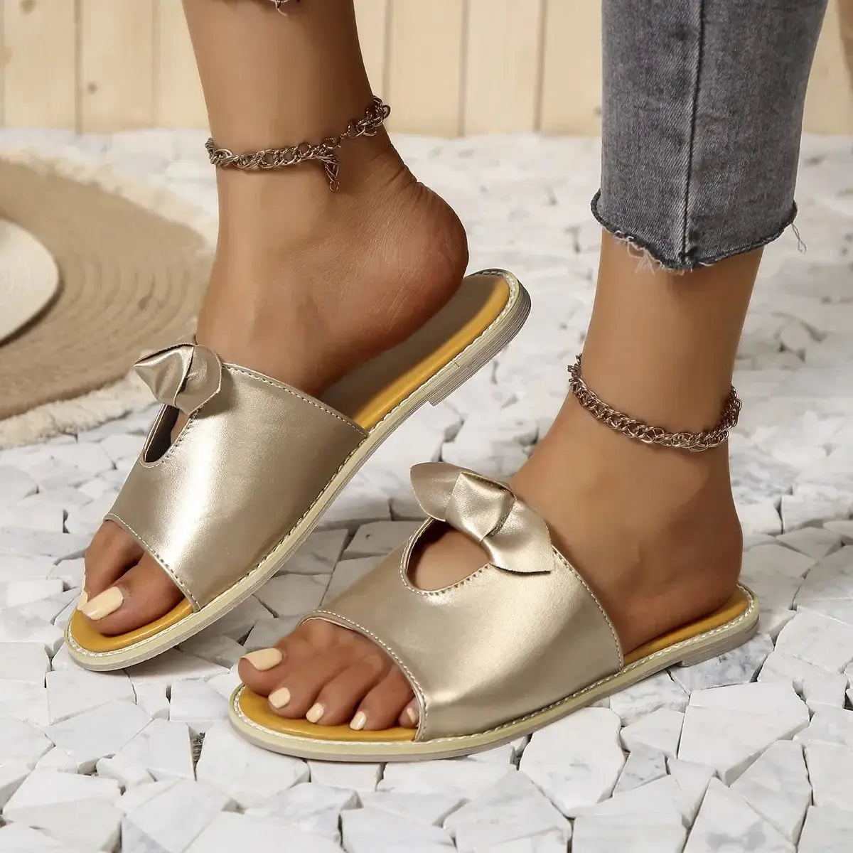 Casual Open Toe Cutout Detail Sandals - Makw Official Site