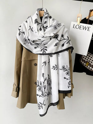 Floral Print Lightweight Scarf - Makw Official Site