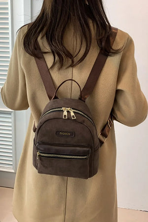 Suede Adjustable Strap Backpack Bag - Makw Official Site