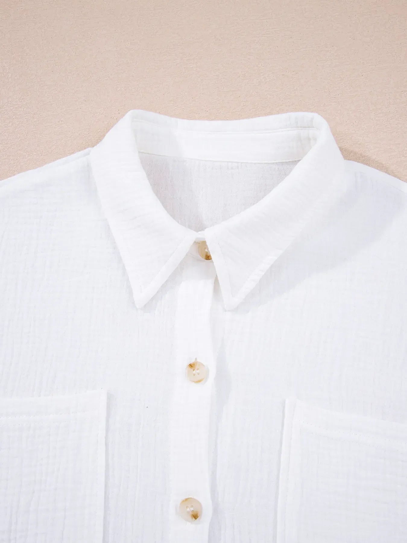 Lace Sleeve Button Down Shirt - Makw Official Site