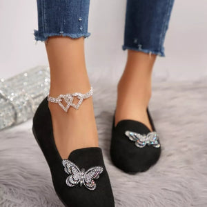 Butterfly Decor Slip-Ons - Makw Official Site