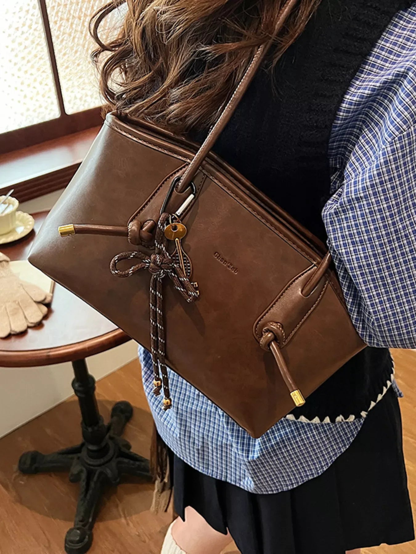 Vintage Style Leather Shoulder Bag - Makw Official Site
