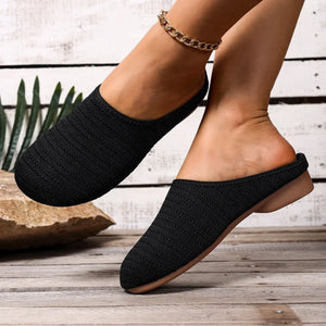 Round Toe Flat Slip-Ons - Makw Official Site