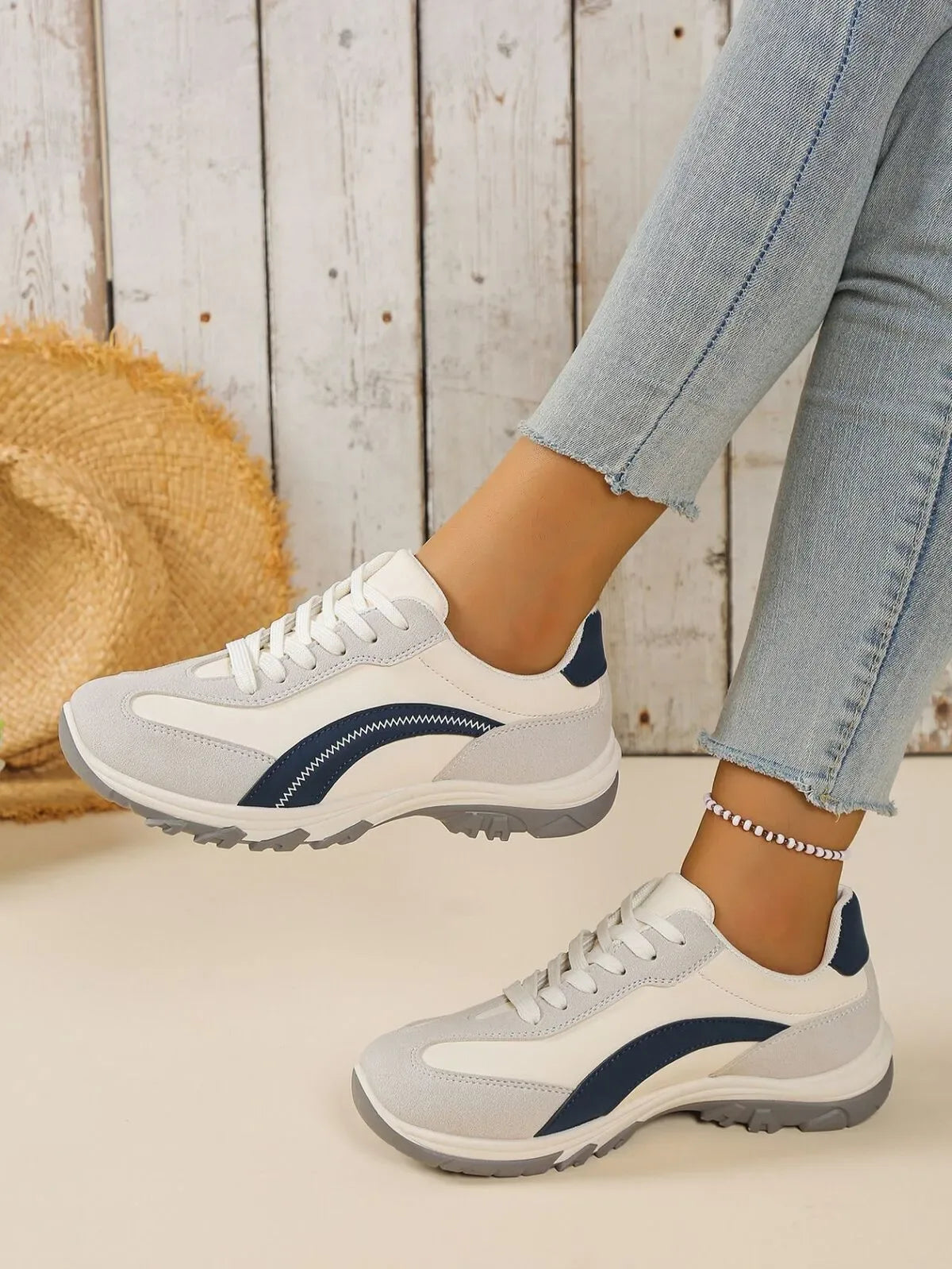 Contrast Lace Up Athletic - Makw Official Site