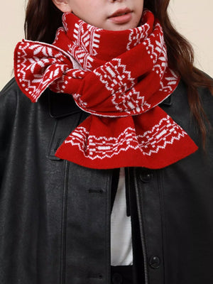 Christmas Snowflake Knit Scarf - Makw Official Site