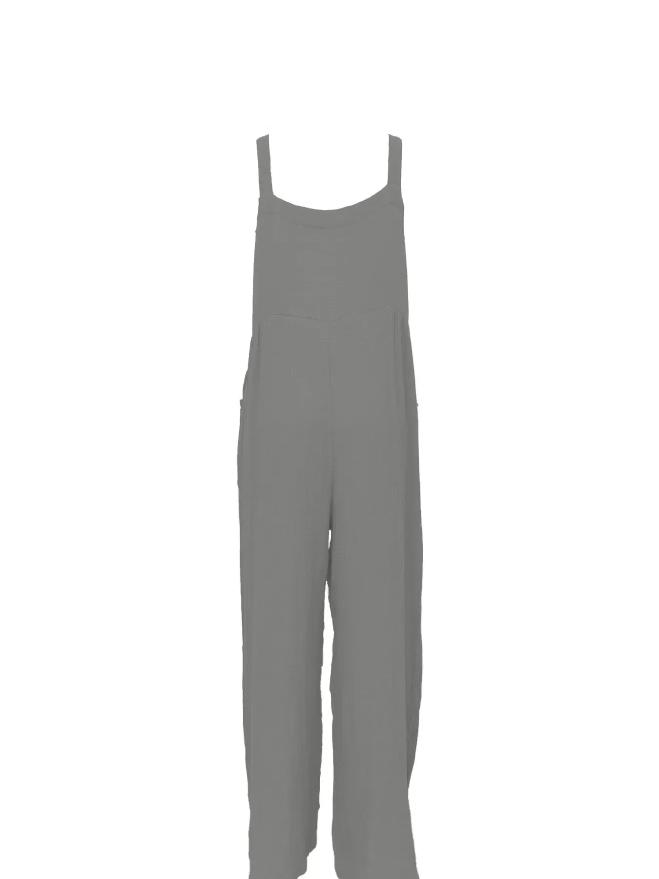 Full Size Casual Wide Leg Textured Overalls Plus Size - Makw Official Site