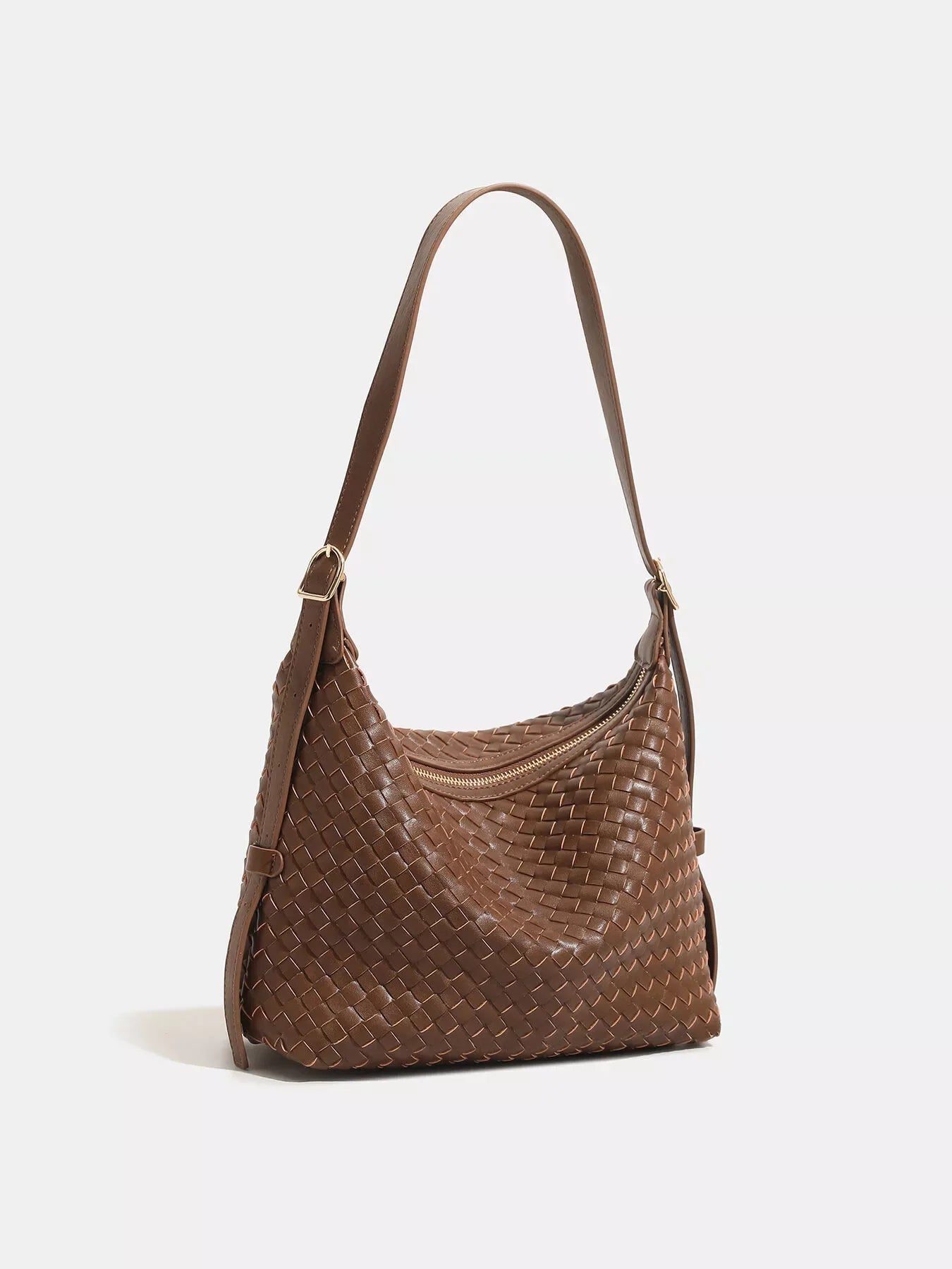 Woven PU Leather Shoulder Bag - Makw Official Site