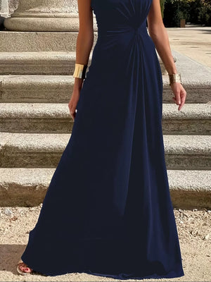 Twisted Round Neck Sleeveless Maxi Dress - Makw Official Site