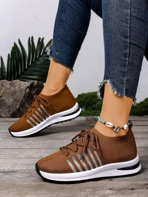 Round Toe Lace Up Athletic - Makw Official Site