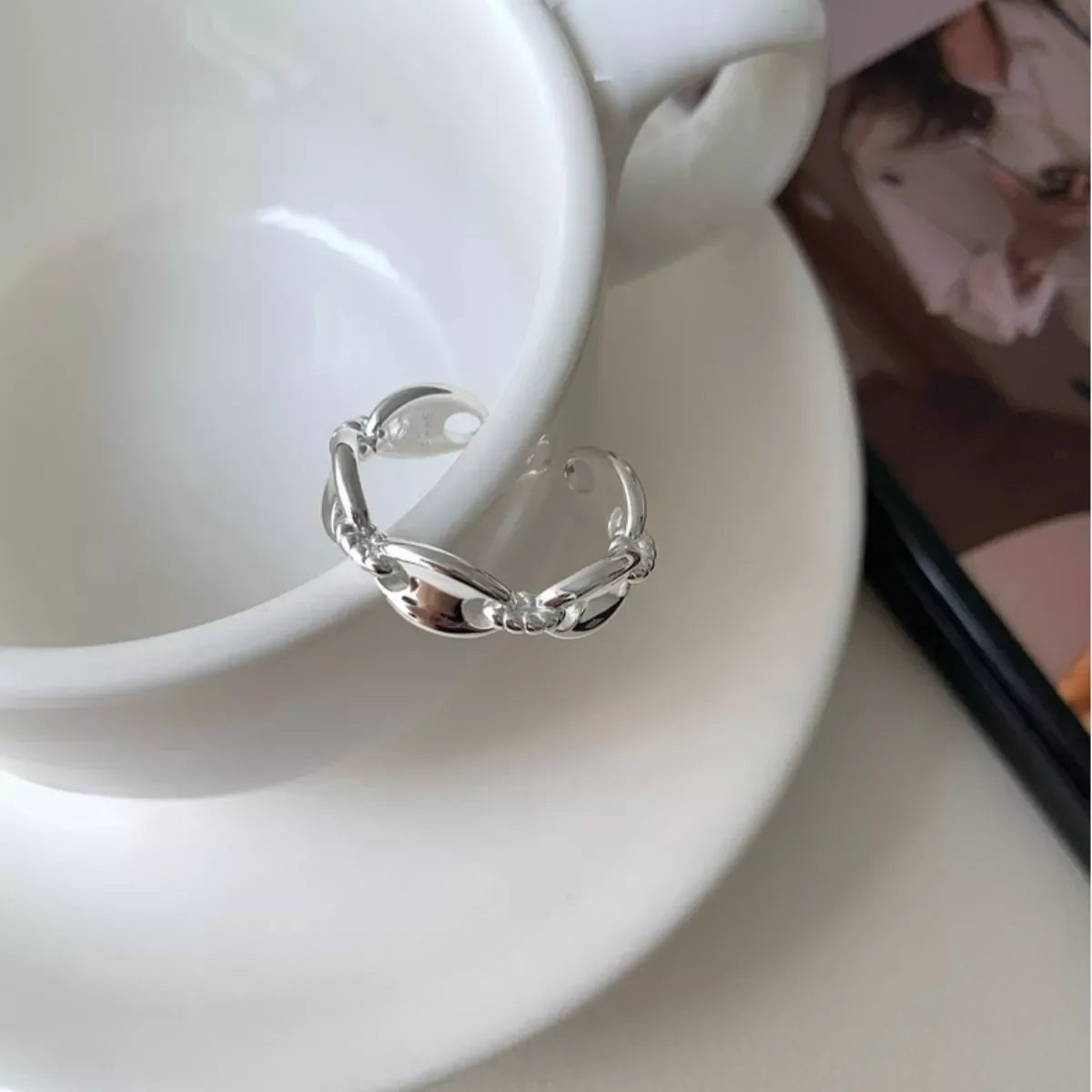 925 Sterling Silver Pig's Snout Ring - Makw Official Site