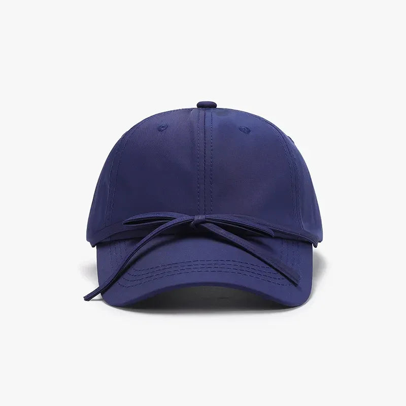 Tied Bow Cotton Baseball Cap - Makw Official Site