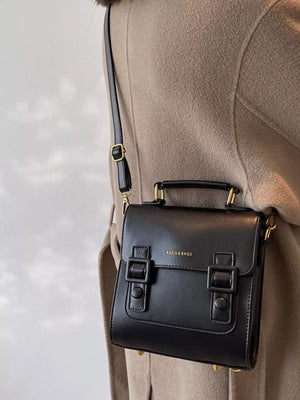 Double Buckle Square Backpack Bag - Makw Official Site