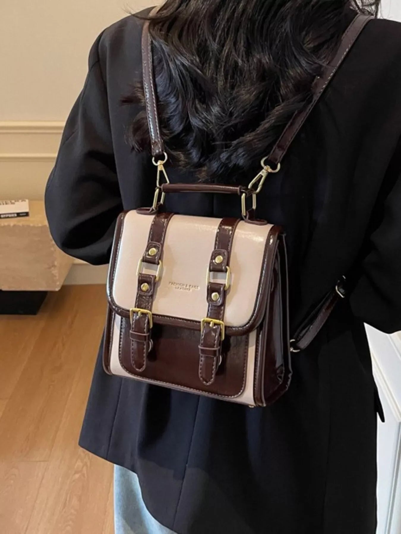 Vintage Style Buckle Backpack Bag - Makw Official Site