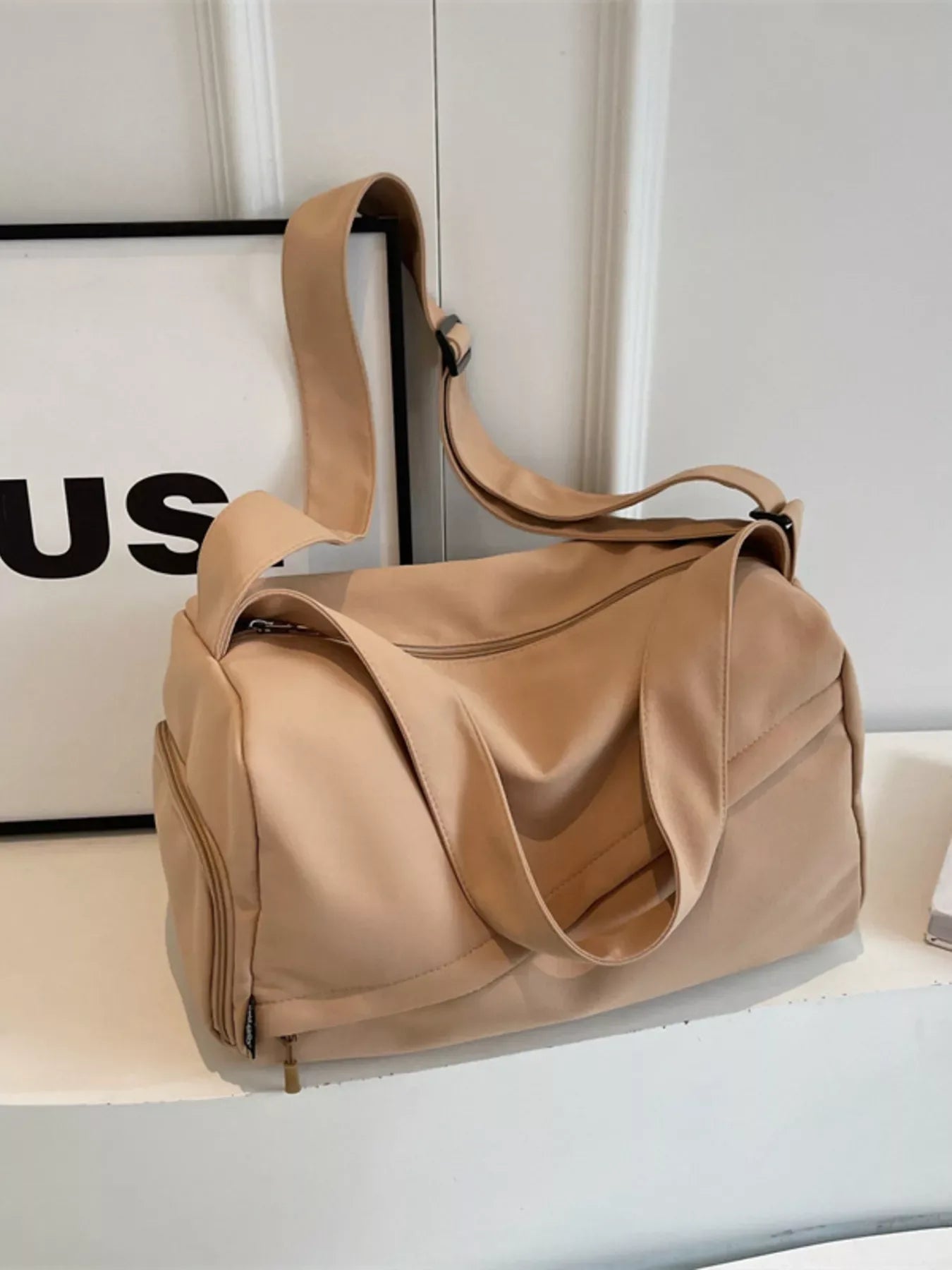 Adjustable Strap Solid Color Travel Bag - Makw Official Site