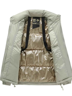 Men's Plus Size Zip Up Padded Puffer Jacket