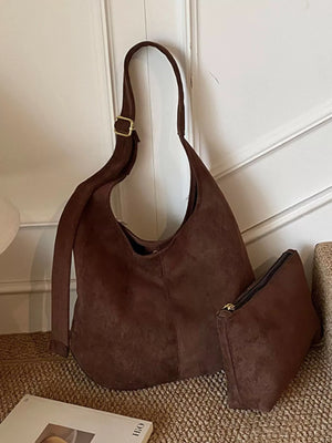 Suede Hobo Shoulder Bag - Makw Official Site