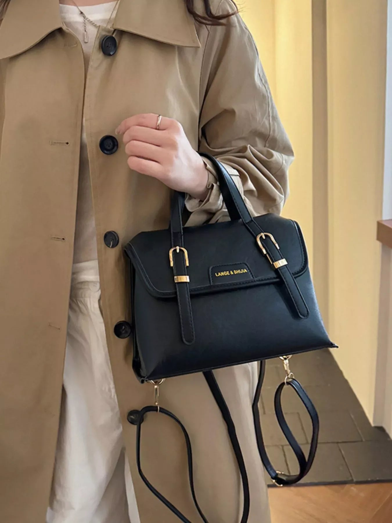 Leather Flap Backpack Bag - Makw Official Site