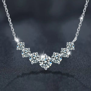 1.7 Carat Moissanite 925 Sterling Silver Necklace - Makw Official Site