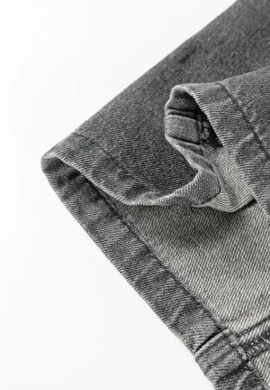 Wide Strap Button Down Denim Overall Dress - Makw Official Site